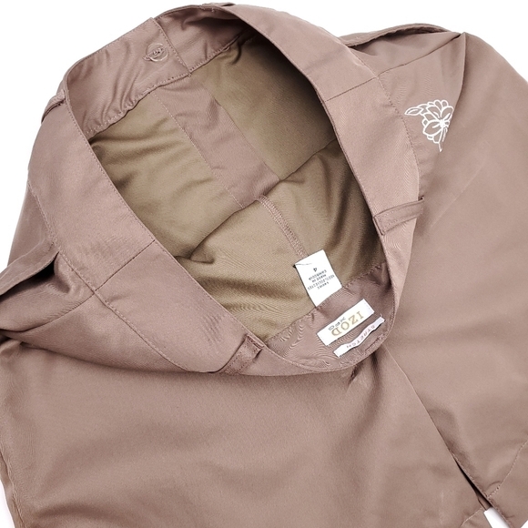 Izod XFG Stretch Brown White Floral Skirt sz 4 - Picture 6 of 15